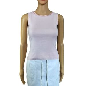 United Colors Of Benetton White Fitted Sequinned-Neck Sleeveless Tank Top